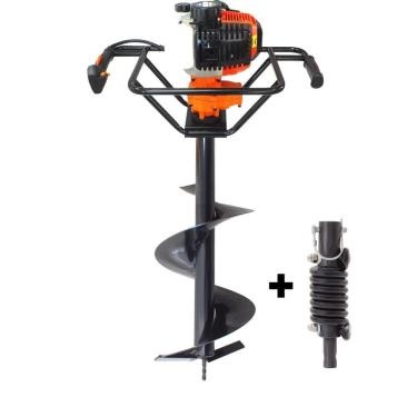 Imagem de Perfurador de Solo Vulcan VPS520 2T 52cc 2,5hp Broca 80x30cm Com Pino Trava + Amorteced...