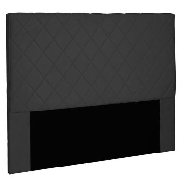 Imagem de Cabeceira Casal 1,40m Esmeralda Suede Preto