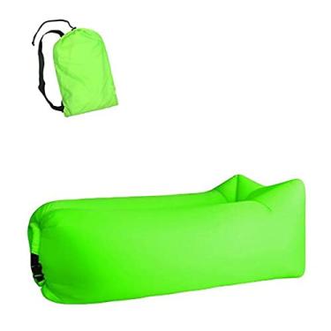 Imagem de MAOGEAR Espreguiçadeira portátil inflável, impermeável, cama preguiçosa para acampamento, praia, quintal, piscina, praia, viagens e piqueniques de acampamento (verde)