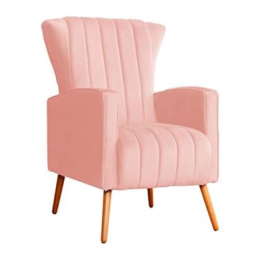 Imagem de Poltrona Decorativa Melinda Pés Palitos Veludo Cores - DS Estofados