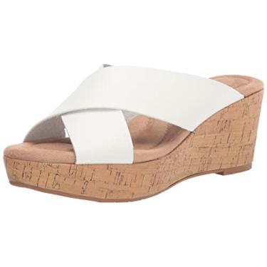 Imagem de CL by Chinese Laundry Sandália feminina Dream Day Smooth Espadrille Wedge, Branco, 9