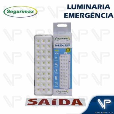 Imagem de Luminária De Emergência 30 Leds 6500K(Branco Frio) Bivolt - Segurimax