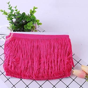 Imagem de 1 peça 15 cm de largura de poliéster borla densa franja aparar rendas saia de dança de palco latino vestuário acessórios diy, 5