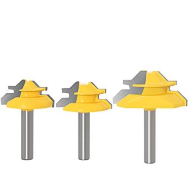 Imagem de Tingpai 3pcs bbet Router Bit Set 8mm Shank wi 12.7mm 16mm 19.05mm Altu Slot Cutter Bit Fer menta pa fresamento de madei nhu pa madei
