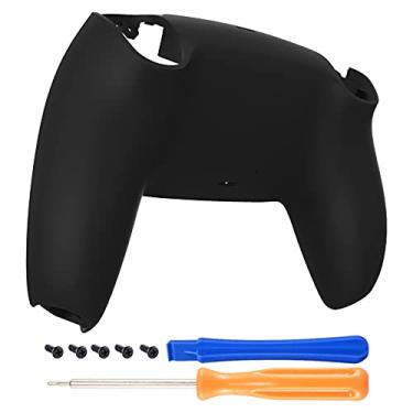 Imagem de eXtremeRate Capa inferior preta macia com aderência ao toque para controle DualSense 5, capa traseira personalizada para controle PS5, capa traseira de reposição para controle Playstation 5