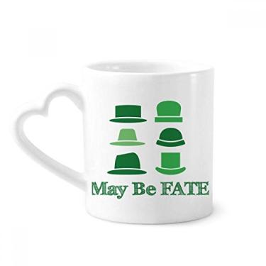 Imagem de Caneca "Chinese Joke Fate" verde chapéu chinês café cerâmica copo de coração de vidro