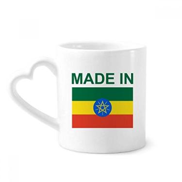 Imagem de Caneca Made In Ethiopia Country Love Coffee Ceramic Drinkware Copo de coração de vidro