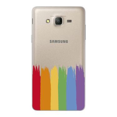 Imagem de Capa Case Capinha Samsung Galaxy  On7 Arco Iris Pinceladas - Showcase