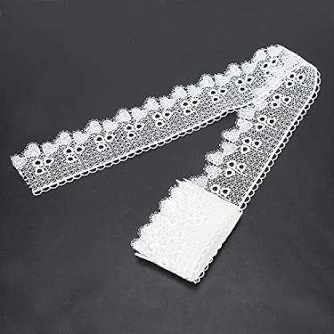 Imagem de Fita de renda de 10 jardas de 5 cm em formato de coração com acabamento de nylon elástico e lantejoulas fita de costura para decoração de pacotes