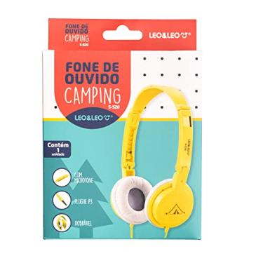 Imagem de FONE DE OUVIDO CAMPING S-520 C/MICROFONE NA LAPELA - COR AMARELO LEO&LEO