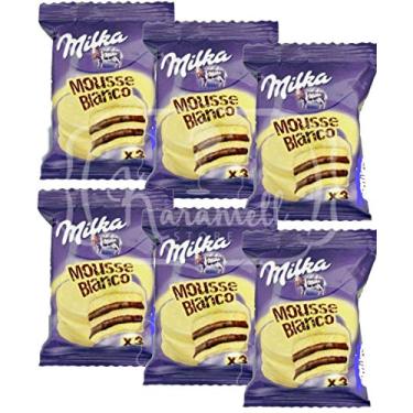 Imagem de Milka Alfajor Chocolate Branco & Mousse Chocolate 6 Chocolates - Importado da Argentina