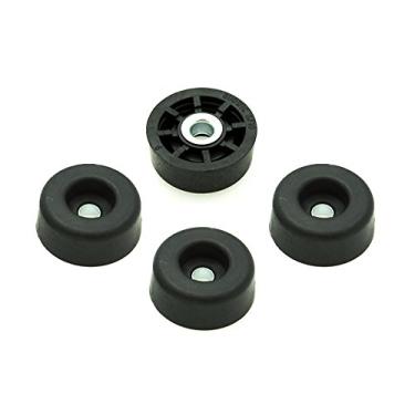 Imagem de 4 pés de borracha redondos macios – 0,437 A X 1,062 D – Feito nos EUA – inserção removível – Feito nos EUA – sem marcação. Seguro para alimentos, RoHS e Prop 65 - tábuas de corte, eletrônicos, artesanato...