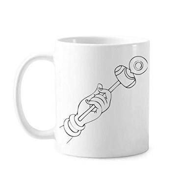 Imagem de Culture Hand Line Desenho Simples Caneca Cerâmica Café Porcelana Caneca Mesa