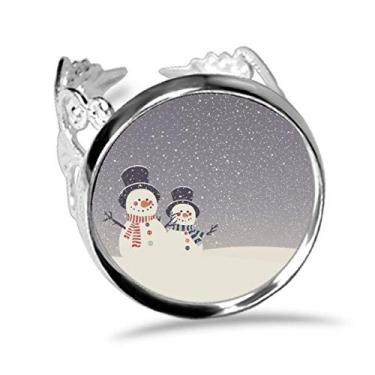 Imagem de DIYthinker Anel de noivado de Natal com boneco de neve e flocos de neve ajustável
