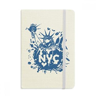 Imagem de Caderno oficial da cidade de Nova York, EUA of Liberty, capa dura de tecido, diário clássico