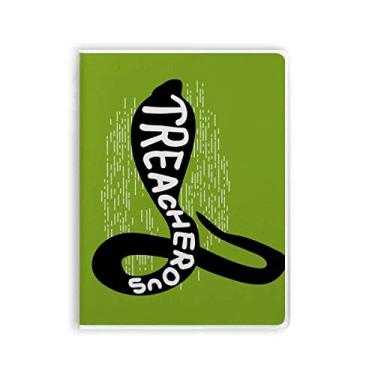 Imagem de Caderno de capa macia preta com silhueta de animal de Cobras Naturais