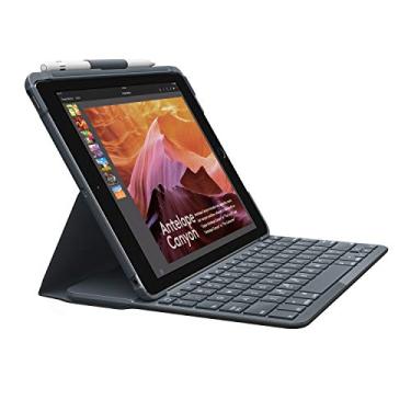 Imagem de Capa com teclado Logitech Slim Folio para iPad 5ª e 6ª geração, Logitech, Capa Protetora com Teclado para Tablet, Preto