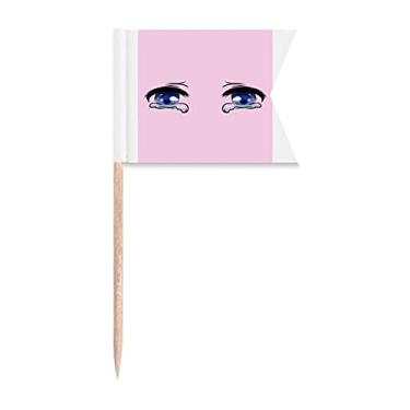 Imagem de Sinalizadores de palitos de lacrimação Weeping Sob Eyes com marcação de rótulo para festas e bolos de queijo