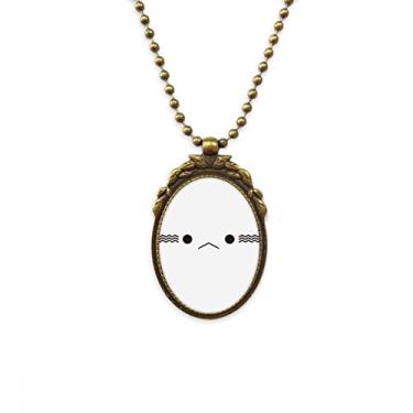 Imagem de DIYthinker Lovely Face Choro Expressão Colar Antigo Pingente Pingente Pingente De Miçanga Vintage