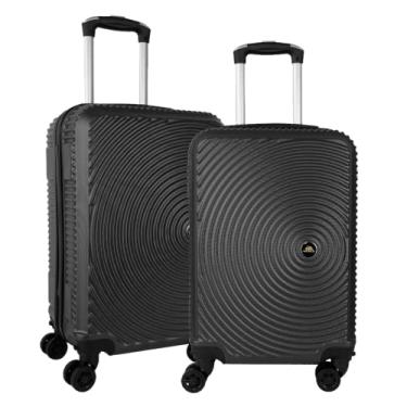 Imagem de Kit Conjunto de 2 Malas De Viagem Para Bordo Fibra C/rodinha 360°