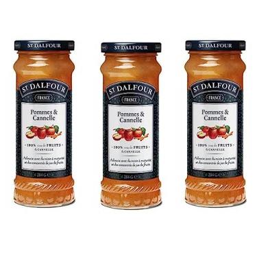 Imagem de Kit 3x Geleia Francesa St. Dalfour 100% Frutas Maçã com Canela (Pommes & Cannelle) 284g