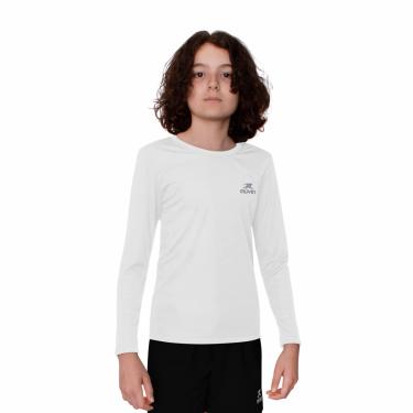 Imagem de Camisa Dry Basic LS Muvin – Manga Longa – Infantil – Proteção Solar UV50 – Camiseta Para Academia – Treino Funcional – Pilates – Yoga – Corrida – Ginástica – Fitness – Caminhada – Secagem Rápida (12, Branco)