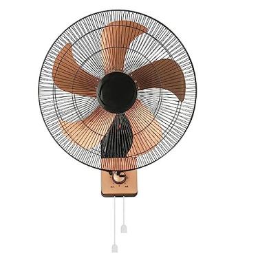 Imagem de Ventilador de parede oscilante ventilador elétrico doméstico restaurante ventilador elétrico lâmina de alumínio de metal 3 velocidades baixo ruído portátil refrigerador de ar operação de cabo, ouro, 500 m