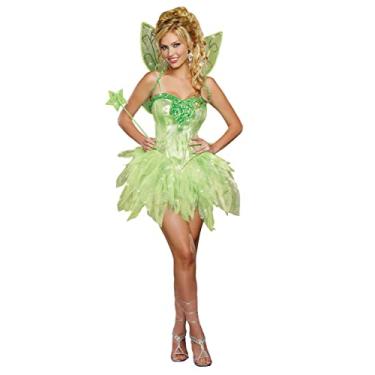 Imagem de Dreamgirl Fantasia de fada sexy para adultos Neverland, fantasia feminina de Halloween, Verde, Large