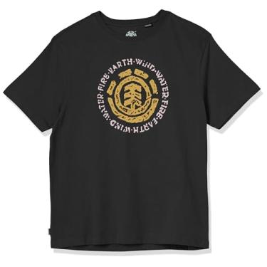 Imagem de Element Camiseta de manga curta com selo de verão para meninos, Pedra preta, P