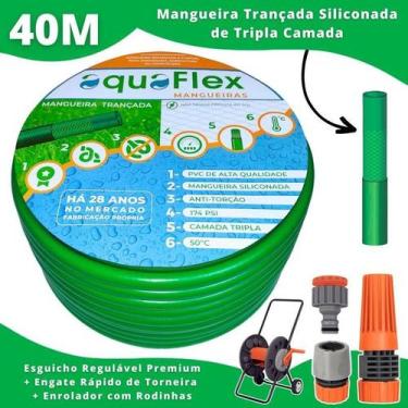 Imagem de Mangueira Aquaflex Verde 40M - Pvc Siliconado  Tramontina