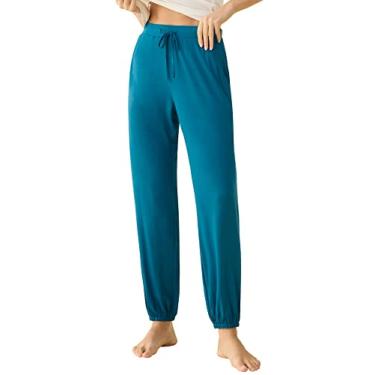 Imagem de Calça de pijama feminina Latuza com bolsos, Teal, 3X Plus