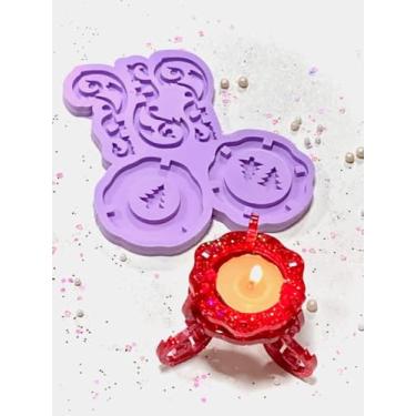 Imagem de Confeitaria dos Moldes, R320 Molde de silicone porta vela resina decoração
