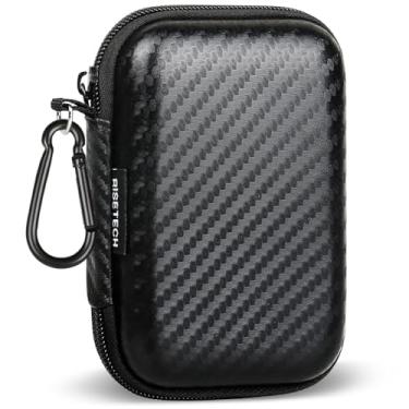 Imagem de Capa para fone de ouvido, estojo de transporte RISETECH para fone de ouvido, mini bolsa, bolsa pequena, acessórios para celular, organizador para EarPods, AirPods, Beats, Flex, Bose, fones de ouvido