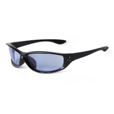 Imagem de JRLLFD Óculos de sol Futurista Oval Sports Sun Óculos Shades Vintage Punk Goggle Eyewear, C3, Um tamanho