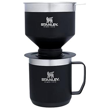 Imagem de Stanley Conjunto Perfect Brew com caneca de acampamento - filtro reutilizável - livre de BPA - cafeteira de aço inoxidável de fácil limpeza - preto fosco