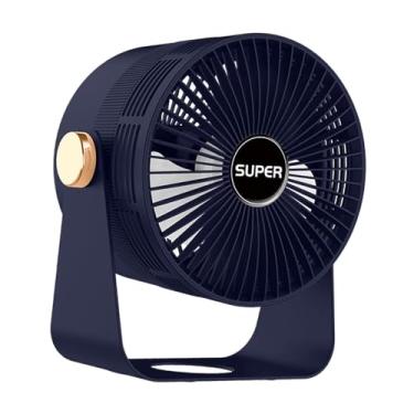 Imagem de Generic Ventilador de Mesa Compacto com Controle de Velocidade, Azul, Tamanho real