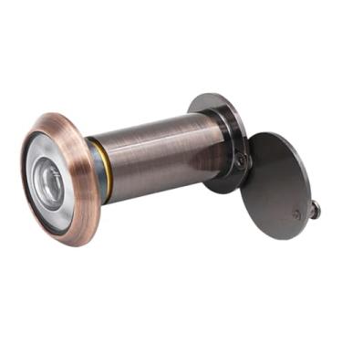 Imagem de Ioensy Olho mágico da porta visualizador durável mini fácil instalação 220 graus com capa de privacidade para portas de fibra de vidro da porta da frente, 35 a 60 mm vermelho