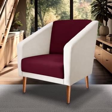 Imagem de Poltrona Sala De Estar Monalisa Decorativo suede (BORDO)