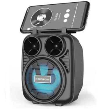 Imagem de Caixa De Som Portátil Bluetooth USB Com Led 8W Entrada Cartão Memória Pen Drive Rádio FM