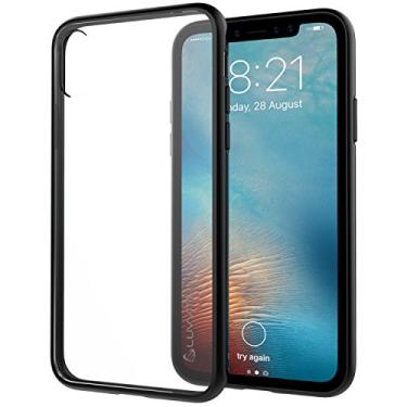 Imagem de Luvvitt Capa Clear View com capa traseira híbrida resistente a arranhões e amortecedor de absorção de choque para Apple iPhone Xs/X (2017-2018) - preta