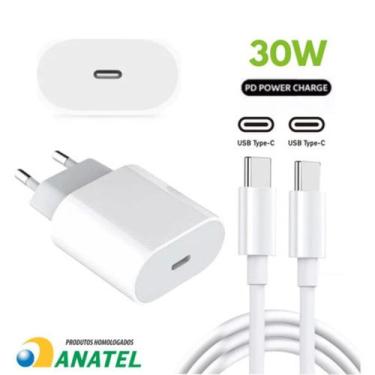 Imagem de Carregador Turbo 30w Compatível com iPhone 15 15Pro 15 Pro Max USB-C B