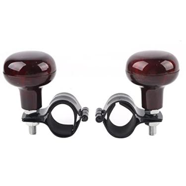 Imagem de 2 Pçs Botão do Volante Girador do Volante do Carro Girador Mogno Woodgrain Universal Impulsionador do Carro Lidar Com Acessórios