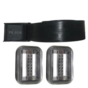 Imagem de Cinto de borracha com 2 lastros 500g chumbo kit de mergulho para caça 