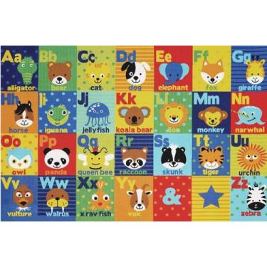 Imagem de Tapete Infantil Emborrachado Antiderrapante 100x140cm - Jolitex, Safar