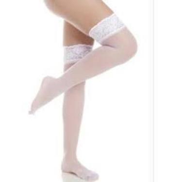 Imagem de Meia 7/8 Com Renda Siliconada Trifil W06023, Branco, Único