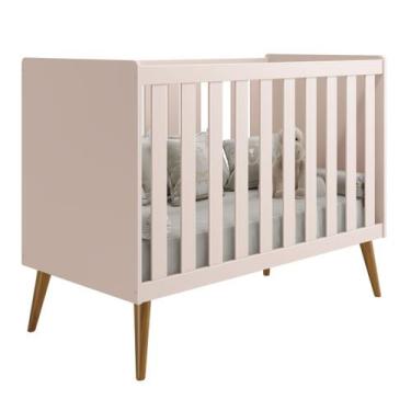 Imagem de Berço Americano Retrô Isis Rosa Fosco - MoveisAqui