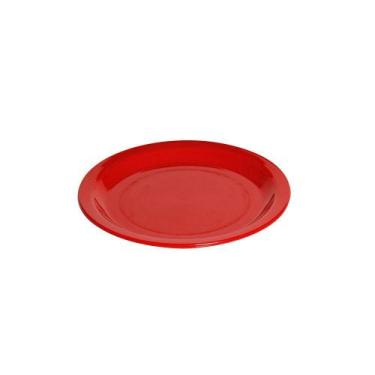 Imagem de Prato Elegance Raso Redondo 19cm Vermelho em Polipropileno Linha Tropi
