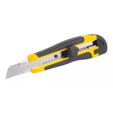 Imagem de Estilete Profissional Retrátil 18 Reforçado Trava Giratória - VONDER