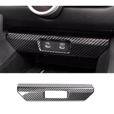 Imagem de KELEIMAI Acessórios de carro aptos para Honda Accord 2023 2024 Soquete de isqueiro frontal interior capa de painel de tomada USB (estilo fibra de carbono) ABS 1 peça