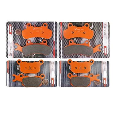 Imagem de LE LEFOSSI Pastilhas de freio dianteiras traseiras de fibra de carbono para motocicleta compatíveis com Can-Am Defender HD10/HD9/HD8/HD7 799cc 976cc DPS/XT 2016 2017 2018 2019 2020 2021 2022 2023